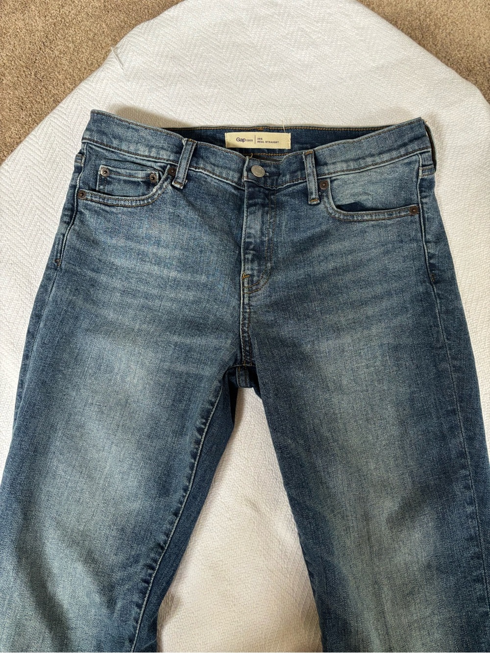 GAP Faded Blue Slim Straight Jeans
